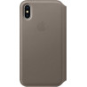 Apple  iPhone X Leather Folio Case Taupe MQRY2ZM Blister